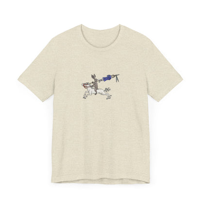 Rabbit Hunting Human, Marginalia Manuscript Art Unisex T-Shirt