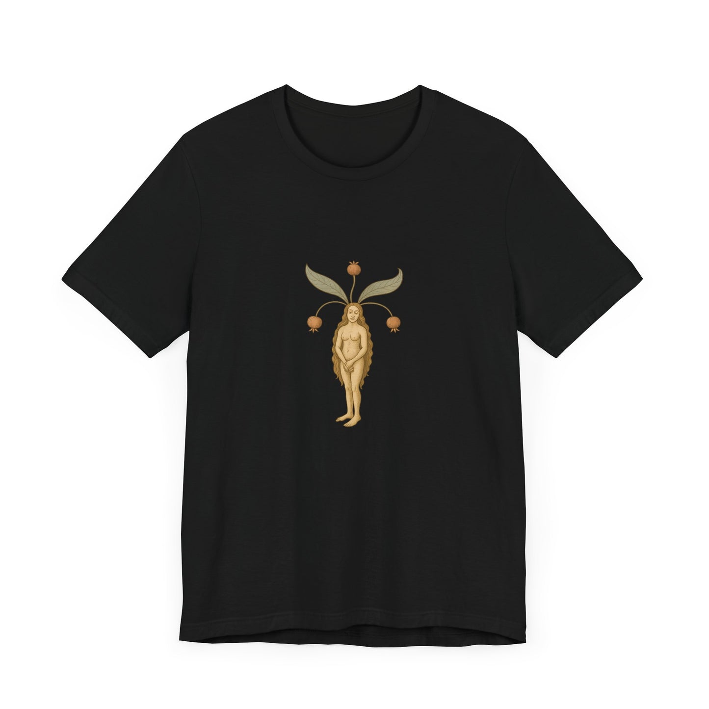 Big Mandragora Muse, Medieval Mandrake Herb Lore Unisex Heavy Cotton Tee