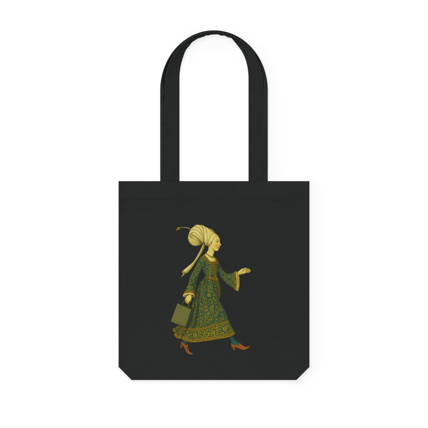 Lady of the Mall – Medieval Fashionista - Woven Tote Bag