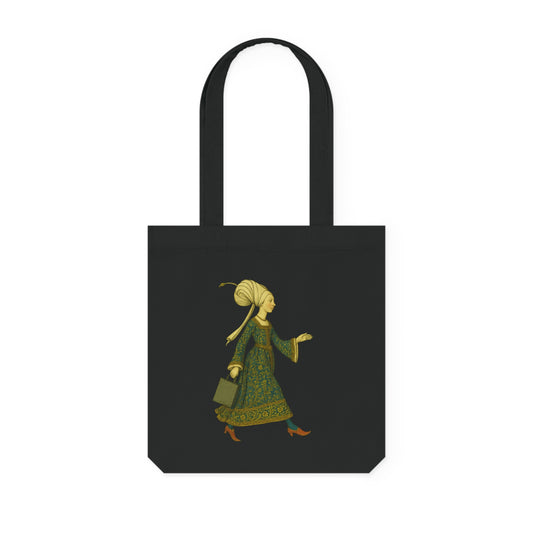 Lady of the Mall – Medieval Fashionista - Woven Tote Bag