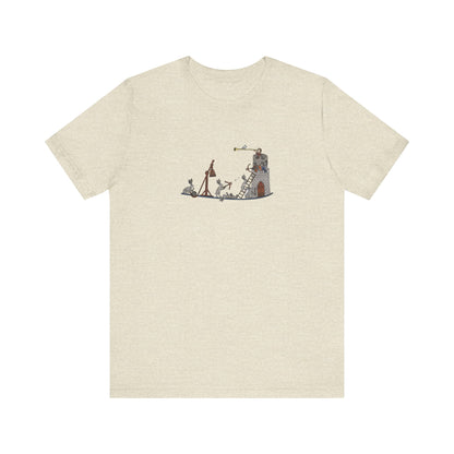 Medieval Rabbits Castle Siege, Medieval Manuscript Art T-shirt