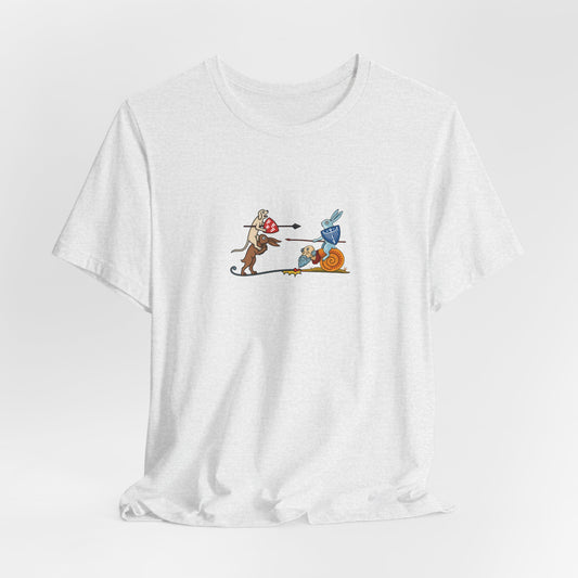 Bunny Snail Rider After MS Yates Thompson 8 F 294, Remastered Marginalia Manuscript Art Tee