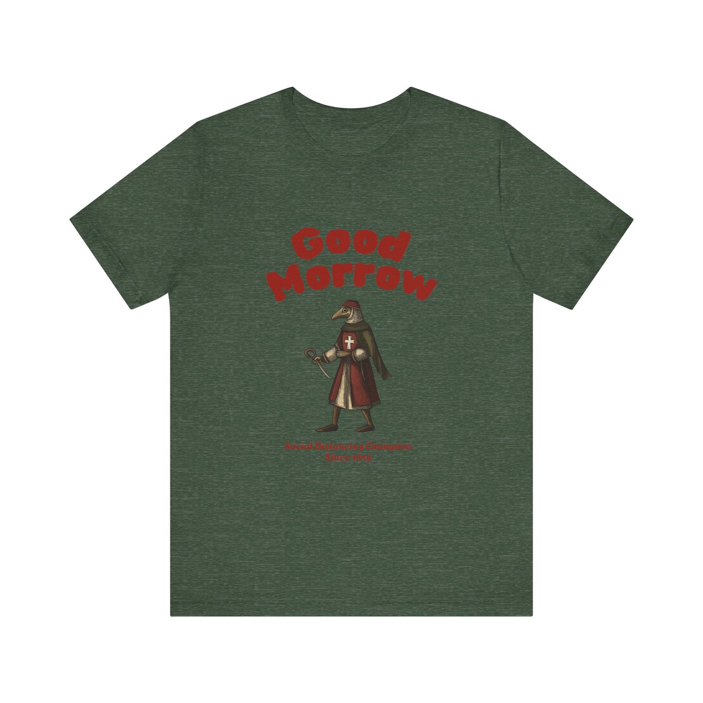 Hanseatic Art, Medieval Plague Doctor with Good Morrow 1619 Tee