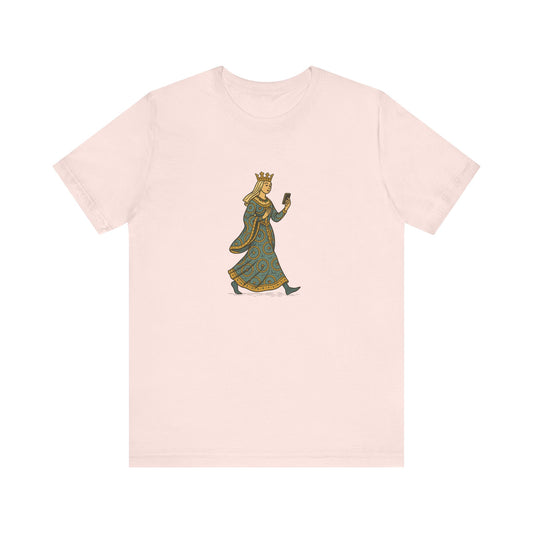 The Crowned Strutter – Medieval Couture on the Go - Unisex Heavy Cotton T-shirt