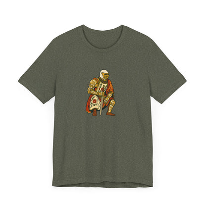 Medieval Knight With Original Flora Pattern Tee