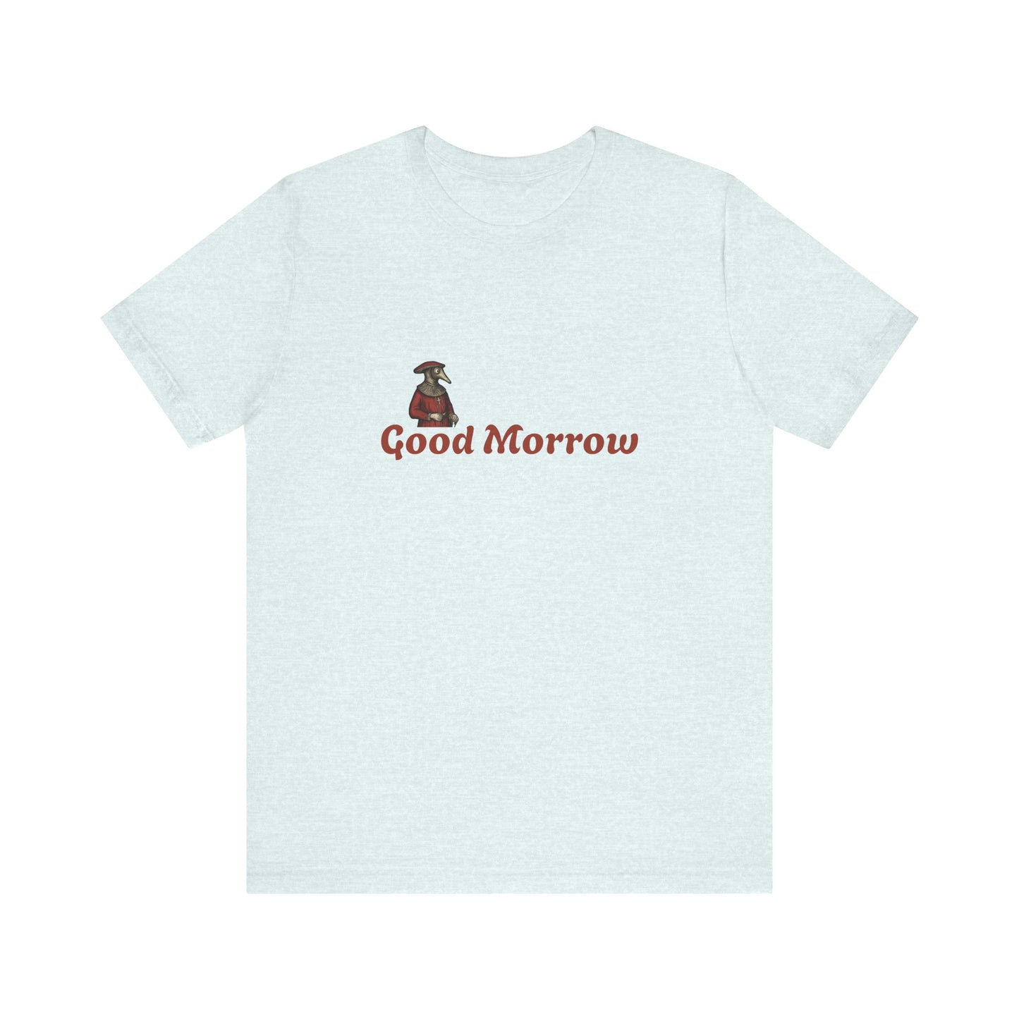 Hanseatic Art, Medieval Plague Doctor with Good Morrow Unisex Softstyle T-Shirt