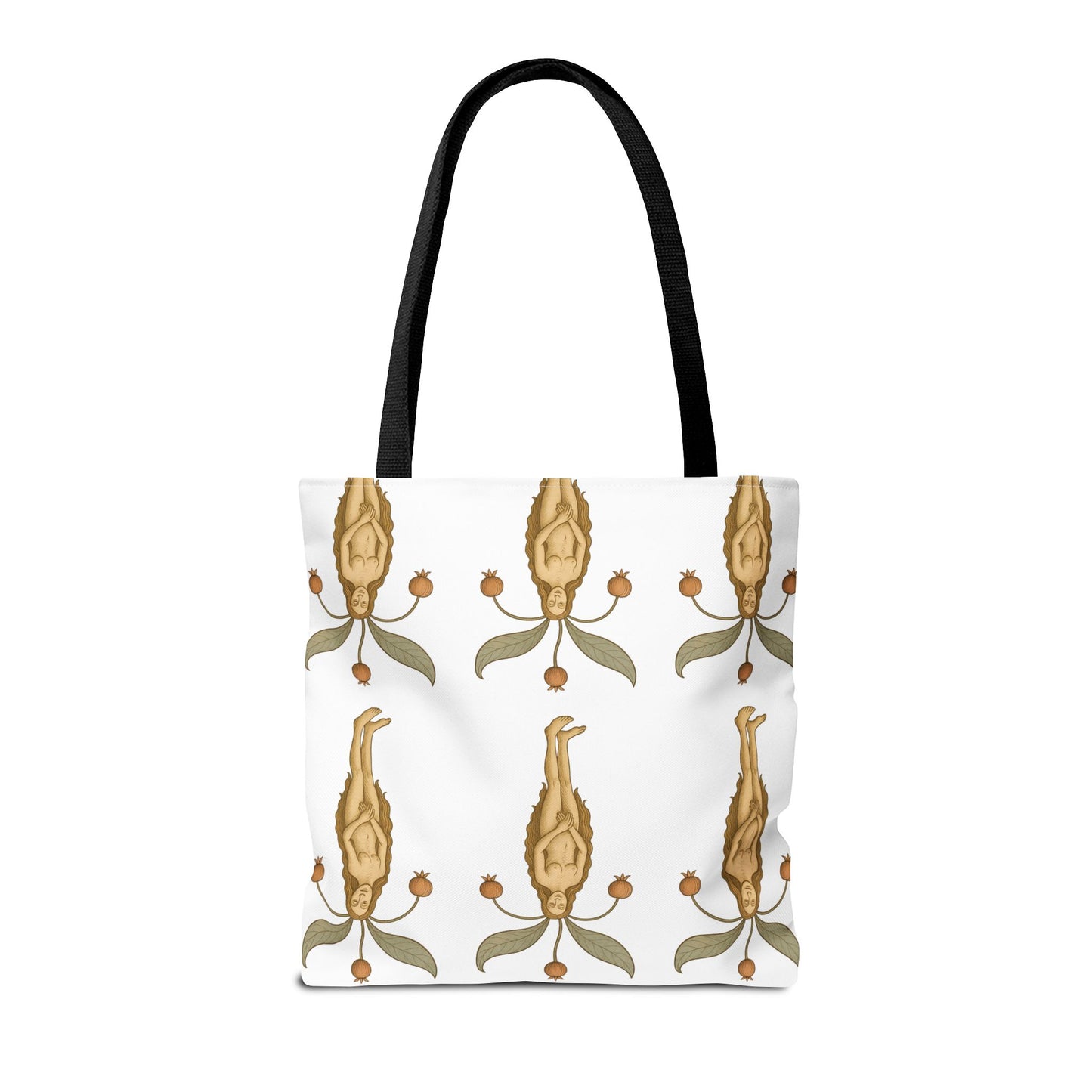 Mandragora Muse, Medieval Herb Lore Unisex Whimsical Patterned Tote Bag