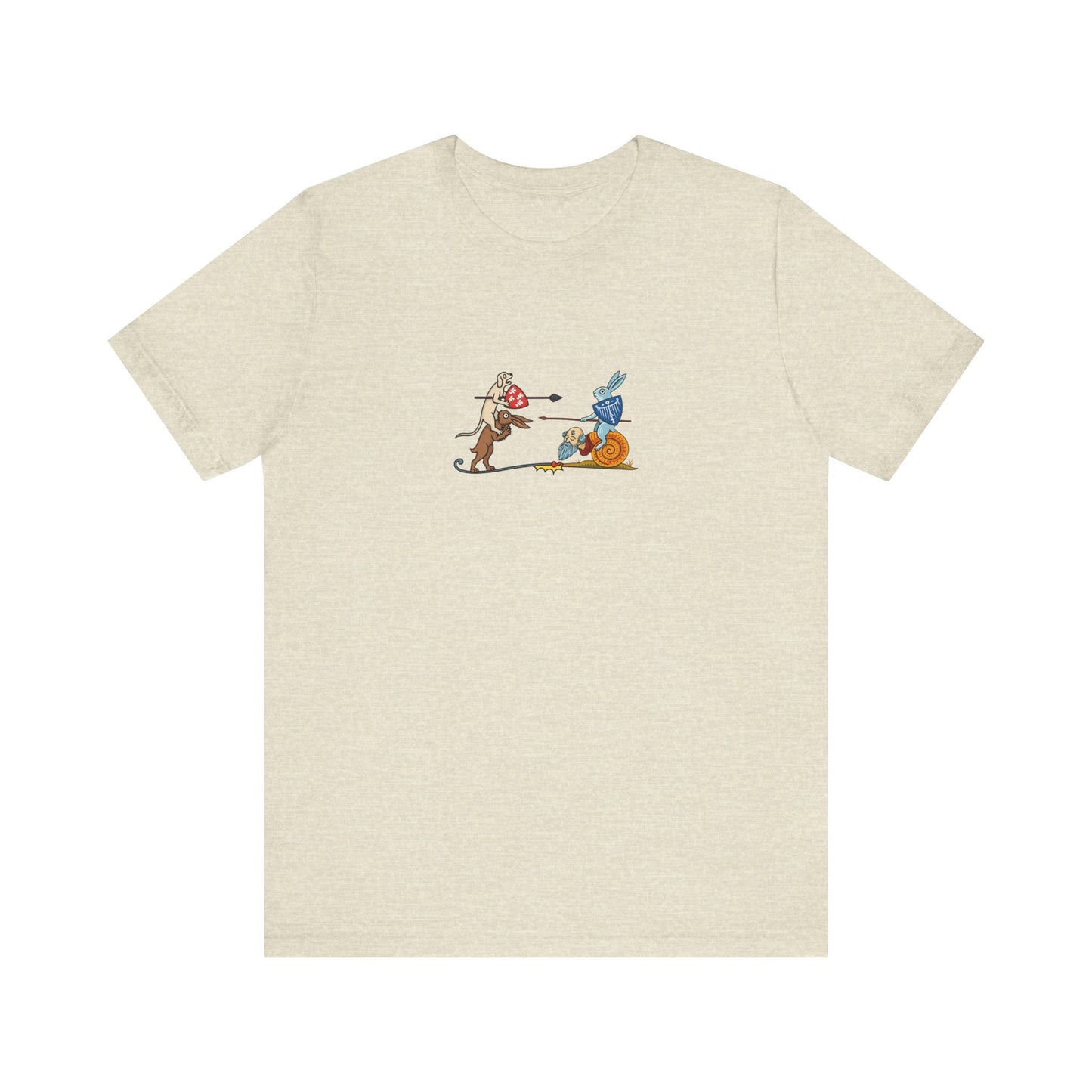 Bunny Snail Rider After MS Yates Thompson 8 F 294, Remastered Marginalia Manuscript Art Tee