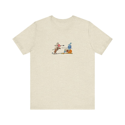Bunny Snail Rider After MS Yates Thompson 8 F 294, Remastered Marginalia Manuscript Art Tee