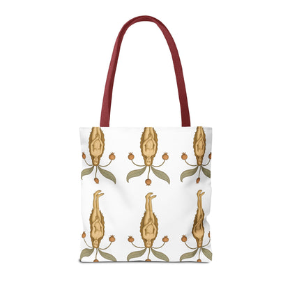 Mandragora Muse, Medieval Herb Lore Unisex Whimsical Patterned Tote Bag