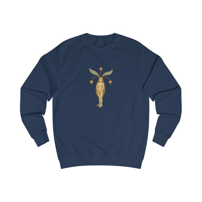 Big Mandragora Muse, Female Mandrake, Medieval Herb Lore Unisex Sweatshirt