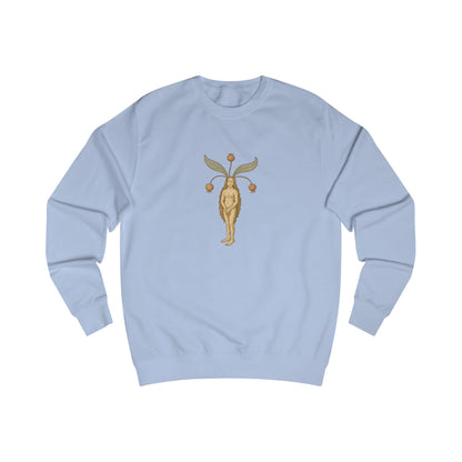 Big Mandragora Muse, Female Mandrake, Medieval Herb Lore Unisex Sweatshirt