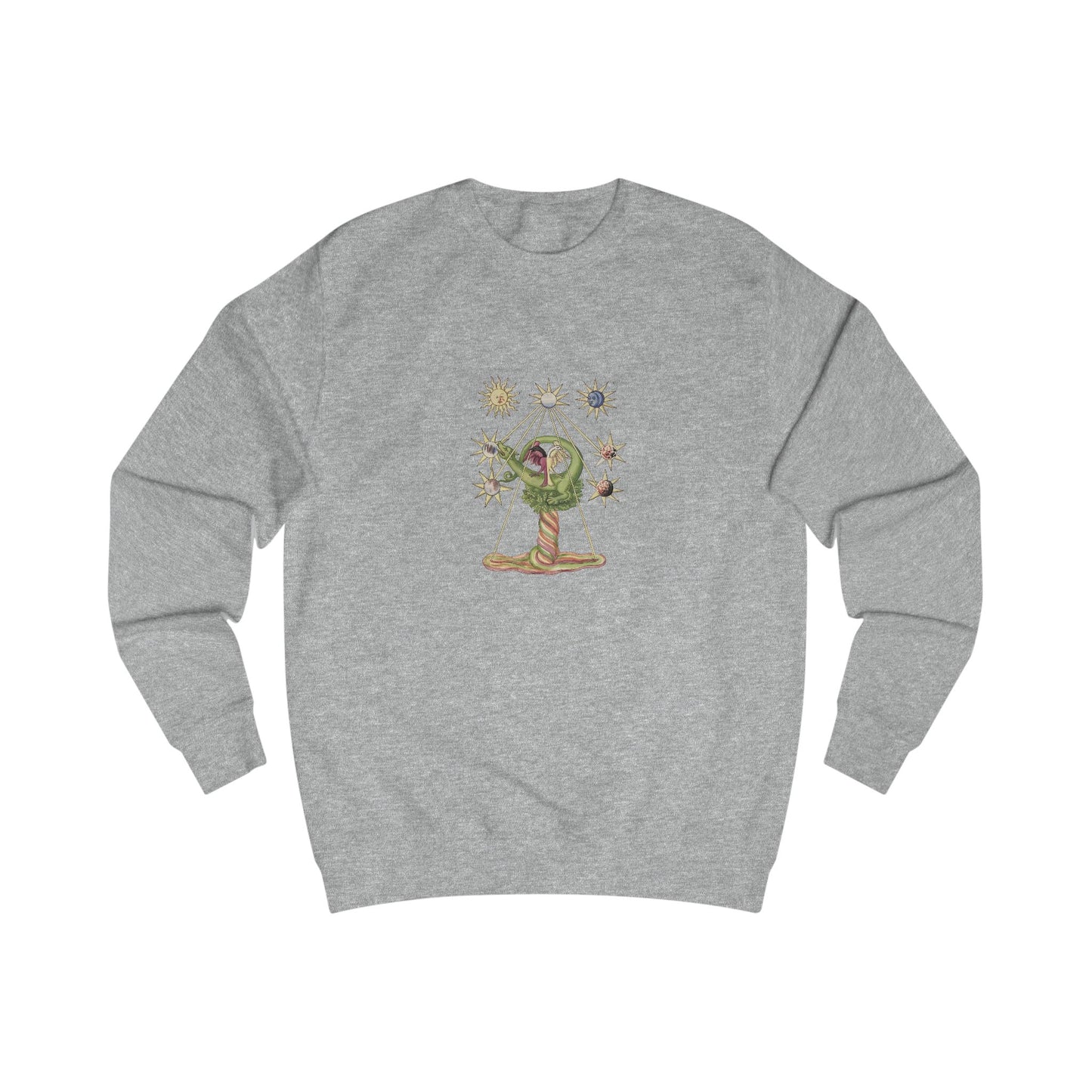 Alchemical Dragon and Two-Headed Bird, Holy Gold Alchemist Sweatshirt,
