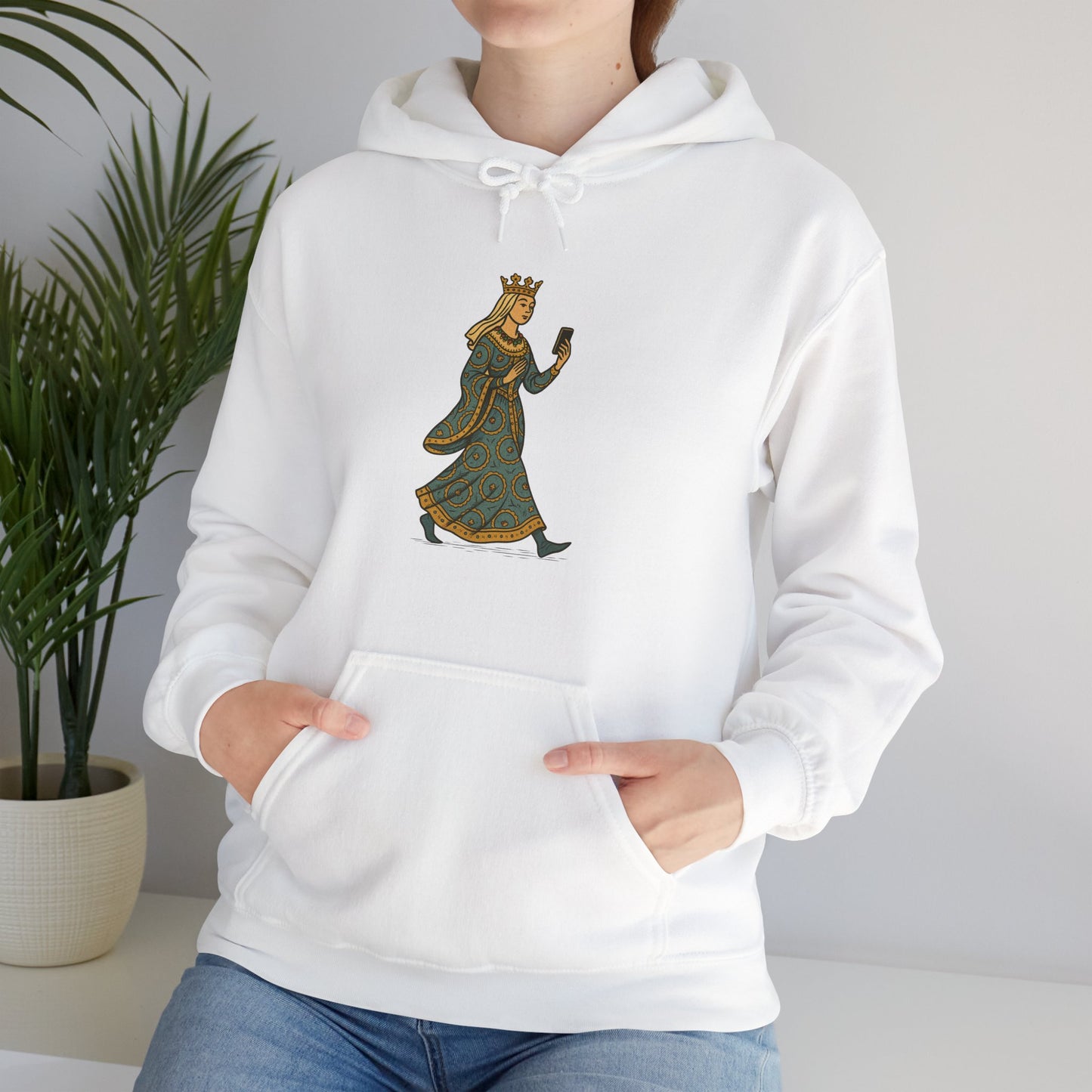 The Crowned Strutter – Medieval Couture on the Go - Cozy Unisex Hoodie