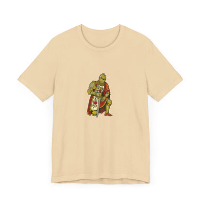 Kneeling Medieval Knight Floral Tee