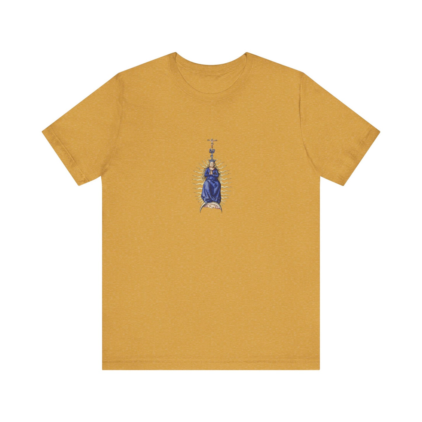 Spiritual Mary Graphic T-Shirt, Faith-Based Apparel, Casual Wear, Gift for Believers, Unisex Tee,