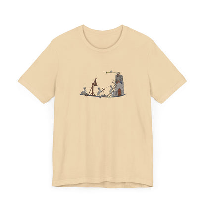 Medieval Rabbits Castle Siege, Medieval Manuscript Art T-shirt