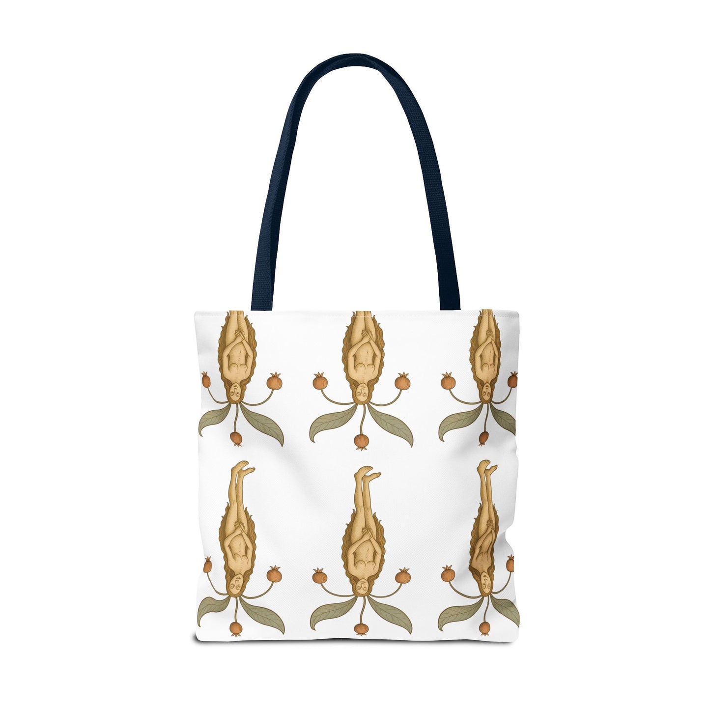 Mandragora Muse, Medieval Herb Lore Unisex Whimsical Patterned Tote Bag