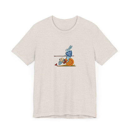Bunny Snail Rider After MS Yates Thompson 8 F 294, Remastered Marginalia Manuscript Art Tee