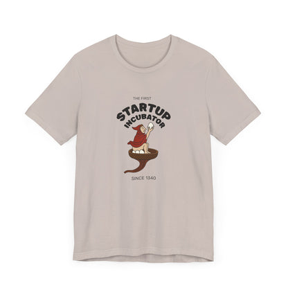 The Eggman Monk, The First Startup Incubator, Medieval Marginalia T-shirt