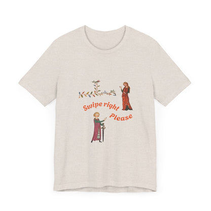 Marginalia Manuscript Romance Swipe Right Unisex Softstyle T-Shirt