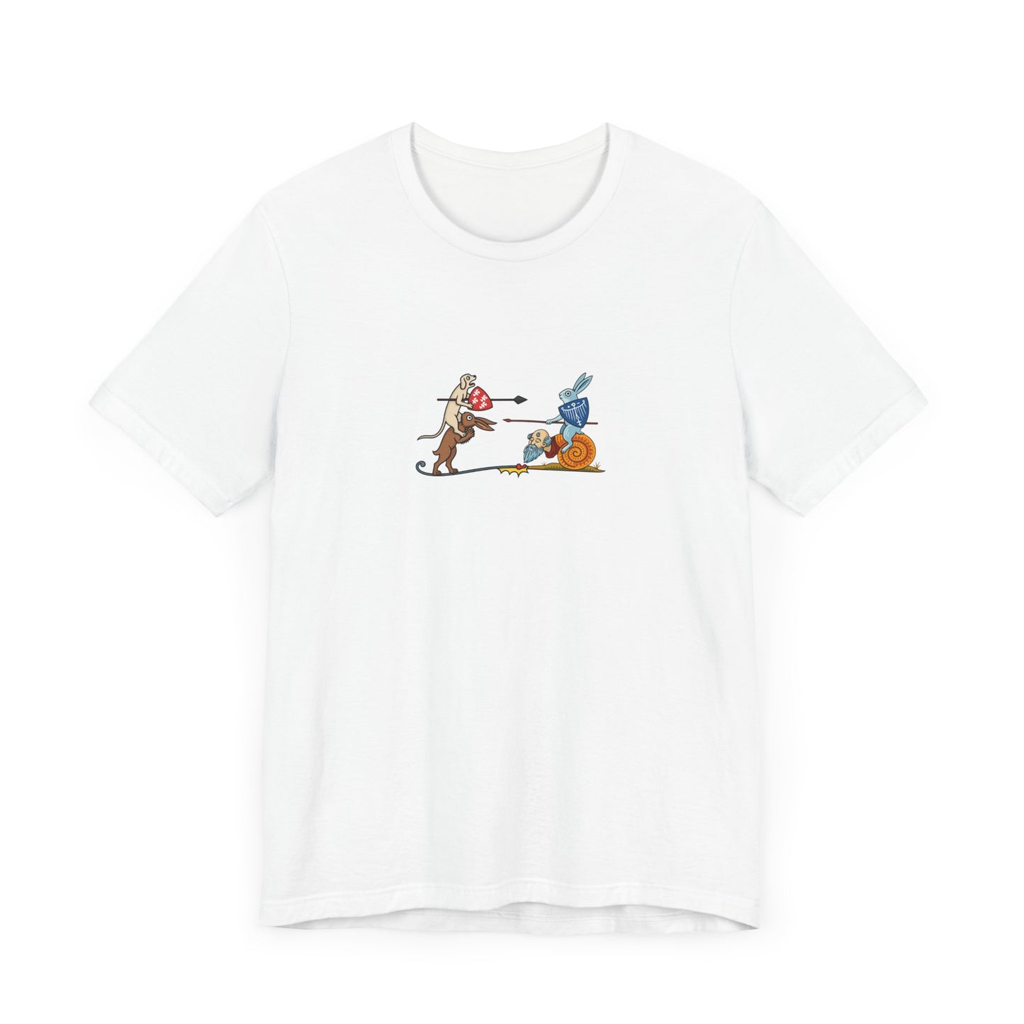 Bunny Snail Rider After MS Yates Thompson 8 F 294, Remastered Marginalia Manuscript Art Tee