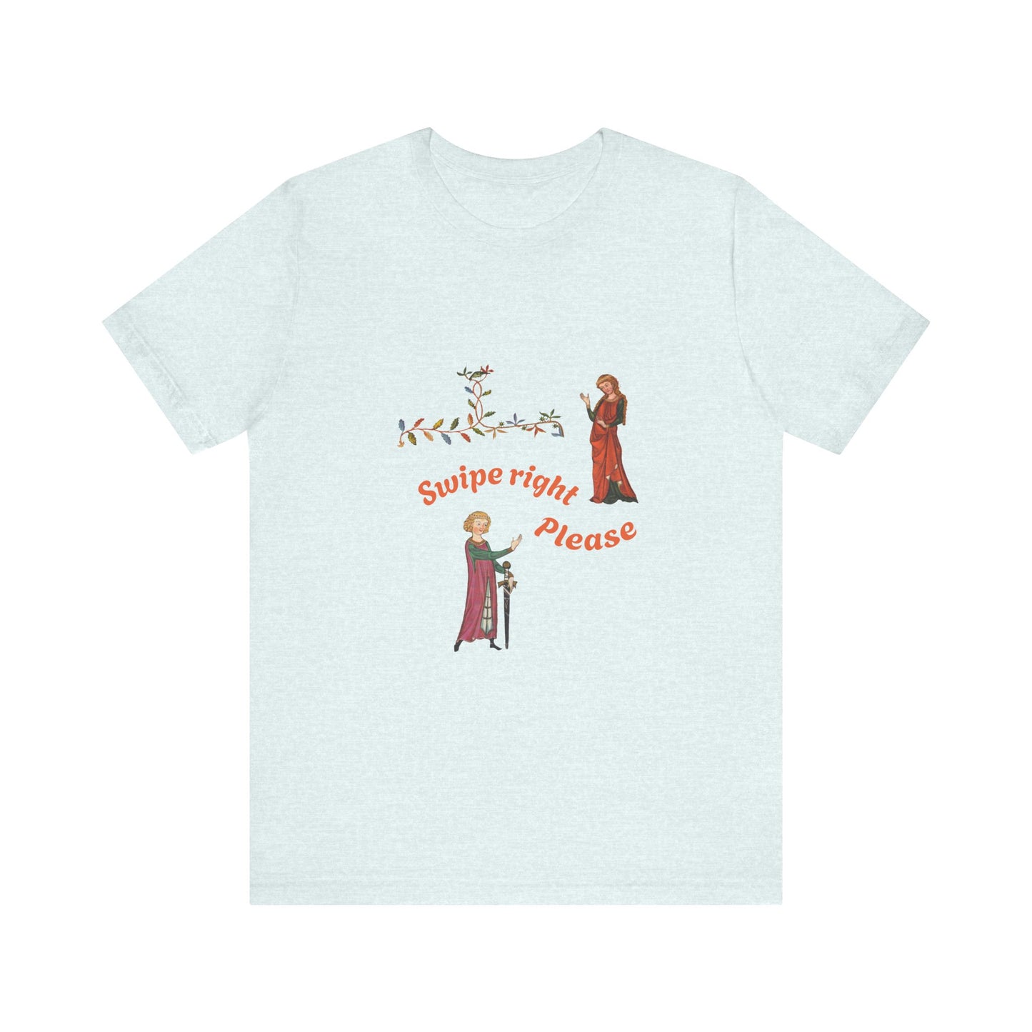 Marginalia Manuscript Romance Swipe Right Unisex Softstyle T-Shirt