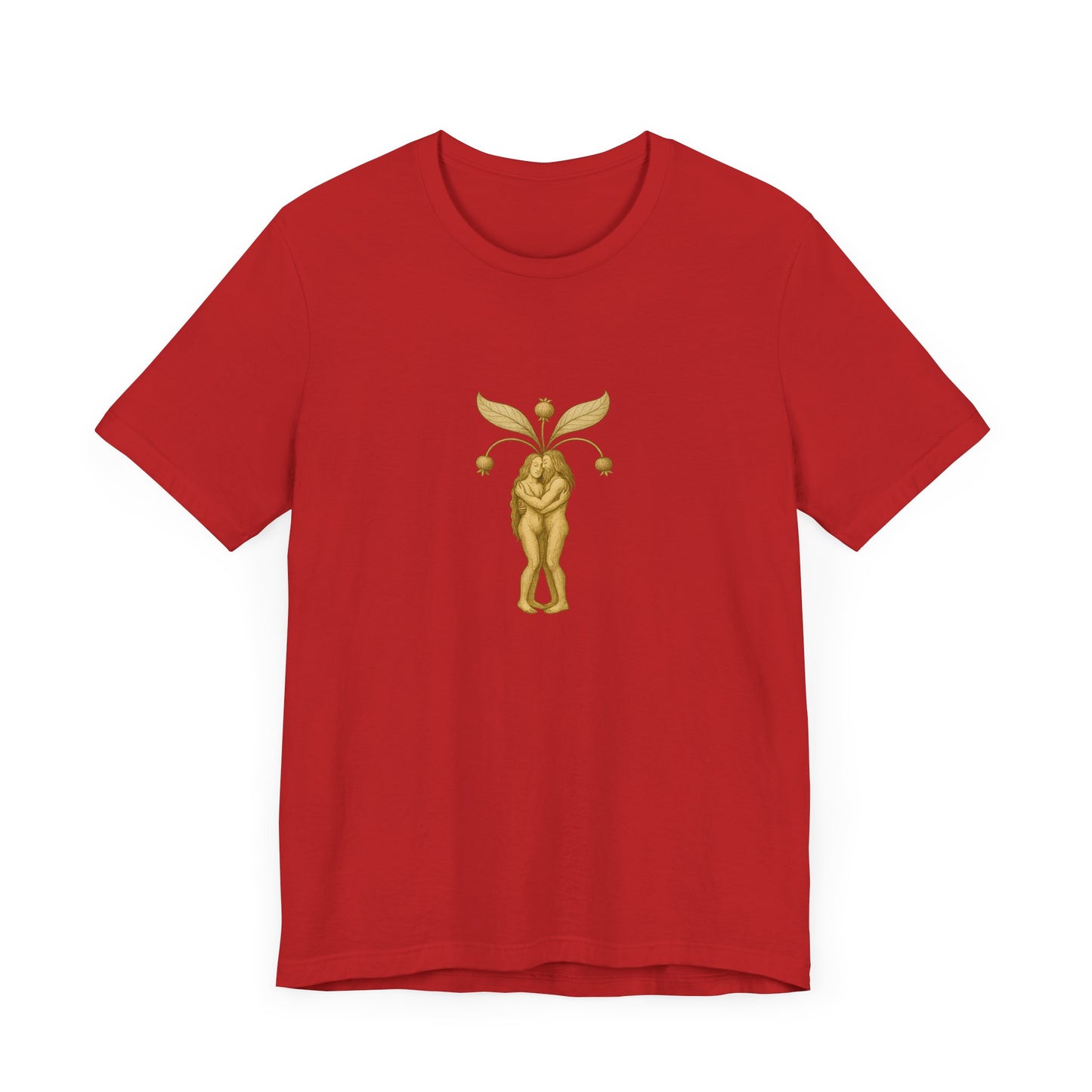Big Mandrakes in Love, Mythical Root Romance Unisex Heavy Cotton Tee