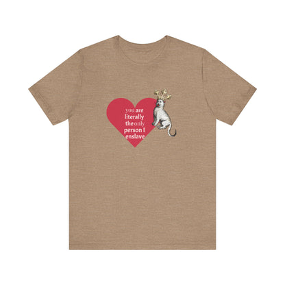Silly Medieval Cat with Crown, His Majesty's Favorite Slave Tee