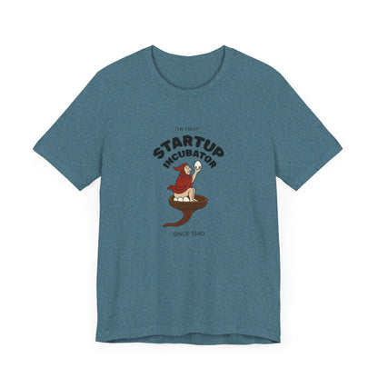 The Eggman Monk, The First Startup Incubator, Medieval Marginalia T-shirt