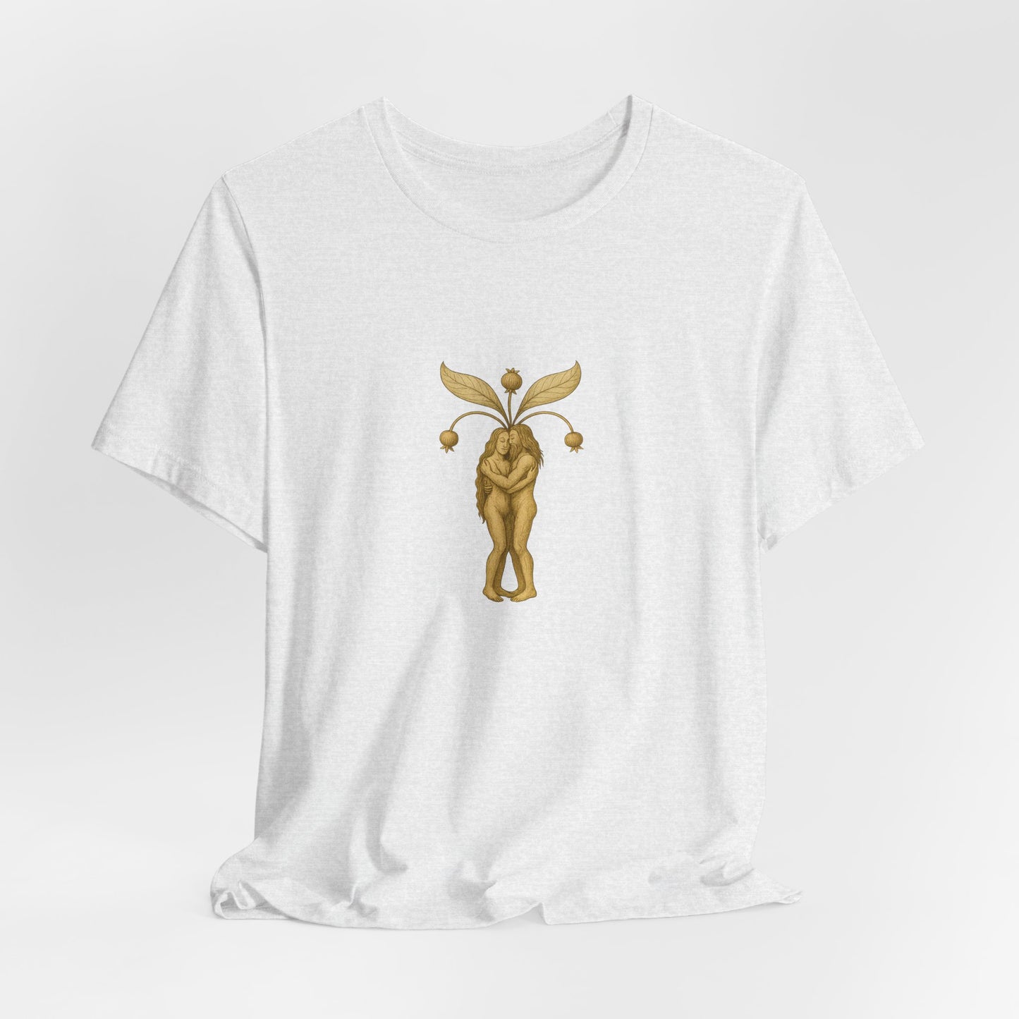 Big Mandrakes in Love, Mythical Root Romance Unisex Heavy Cotton Tee