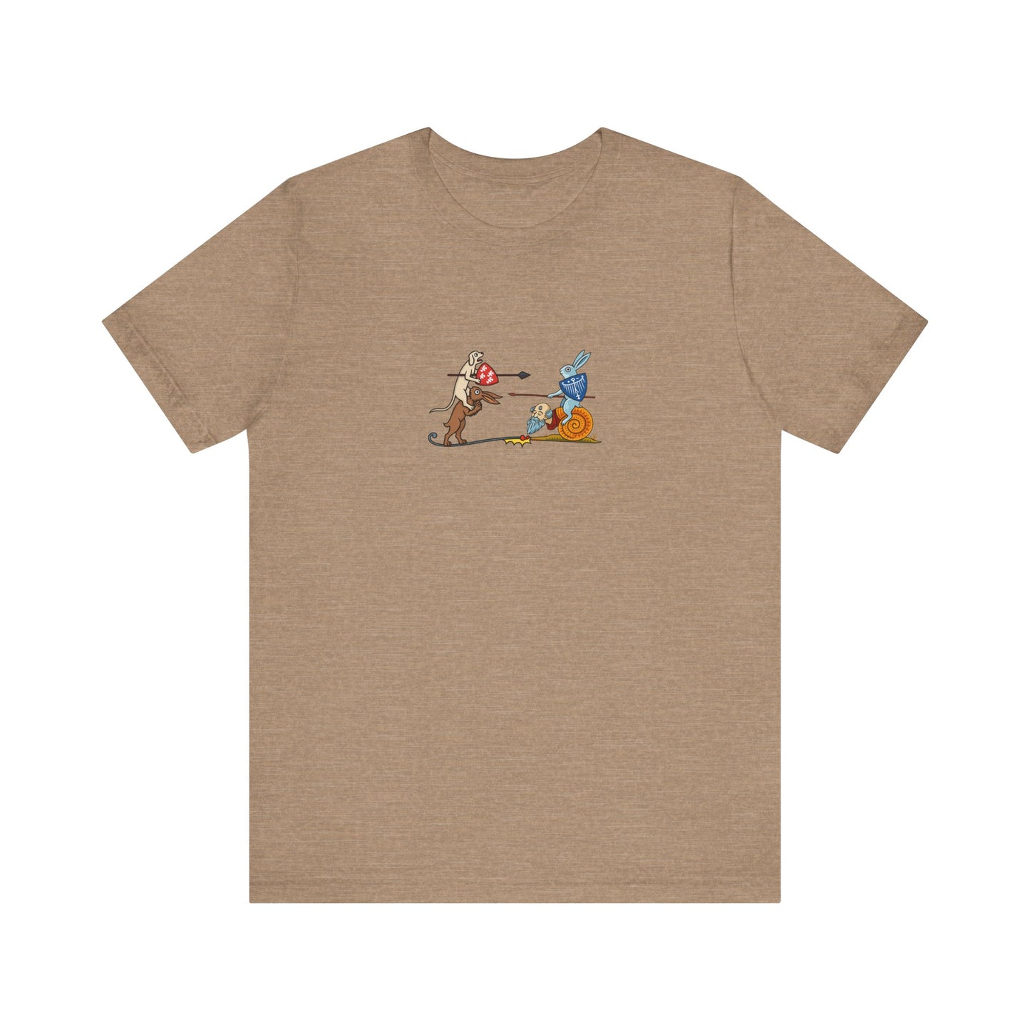 Bunny Snail Rider After MS Yates Thompson 8 F 294, Remastered Marginalia Manuscript Art Tee