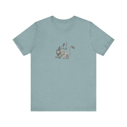Sword-wielding Medieval Rabbit Riding a Lion Posters and Art Prints Tee