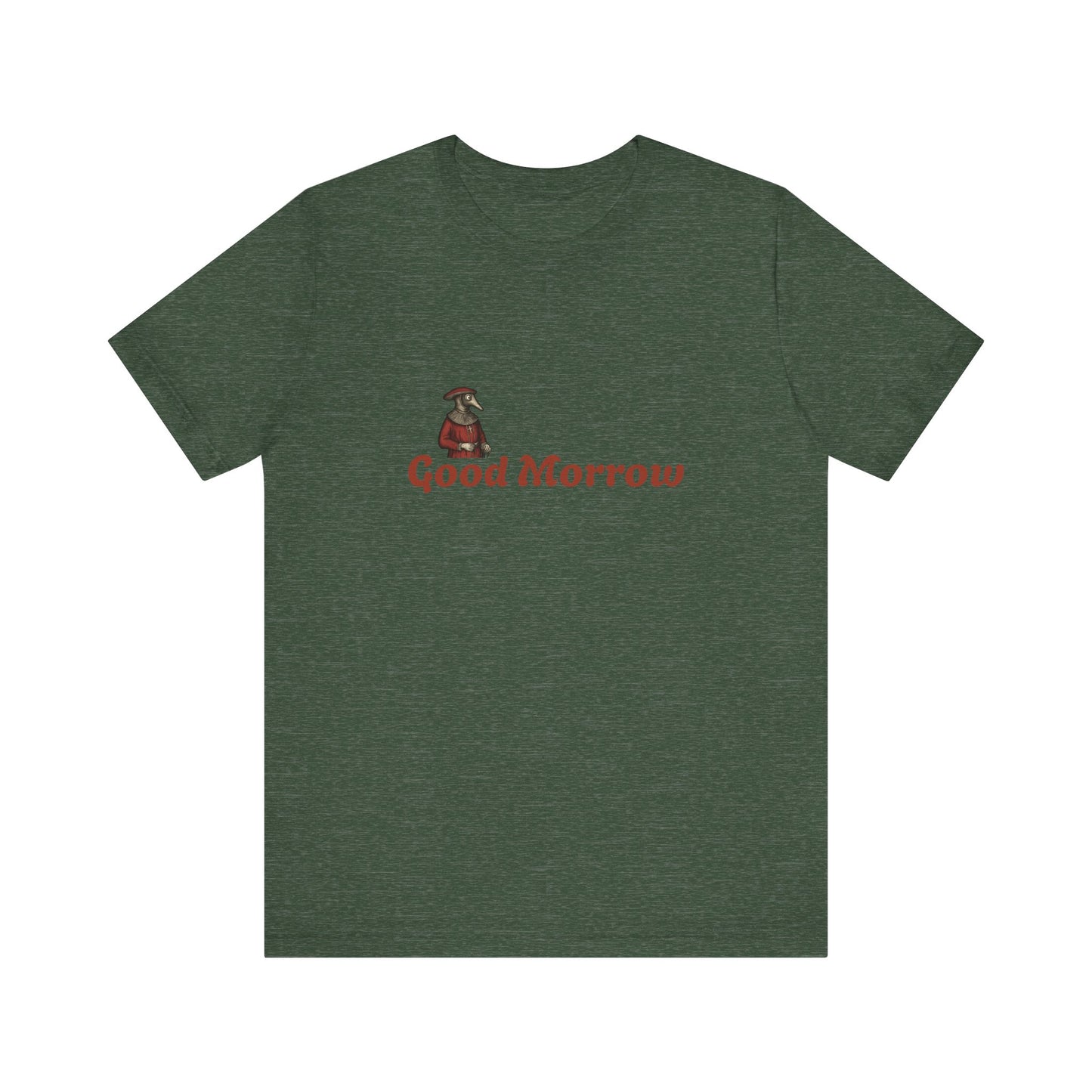 Hanseatic Art, Medieval Plague Doctor with Good Morrow Unisex Softstyle T-Shirt