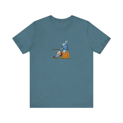 Bunny Snail Rider After MS Yates Thompson 8 F 294, Remastered Marginalia Manuscript Art Tee