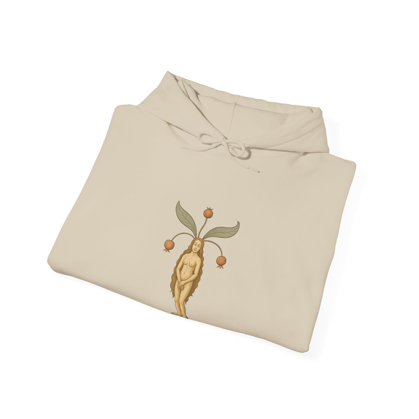Mandragora Muse, Female Mandrake, Medieval Herb Lore Unisex Hoodie