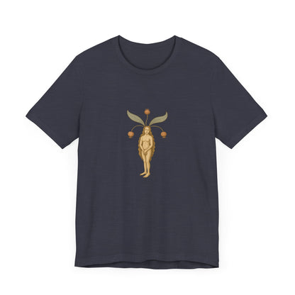 Big Mandragora Muse, Medieval Mandrake Herb Lore Unisex Heavy Cotton Tee