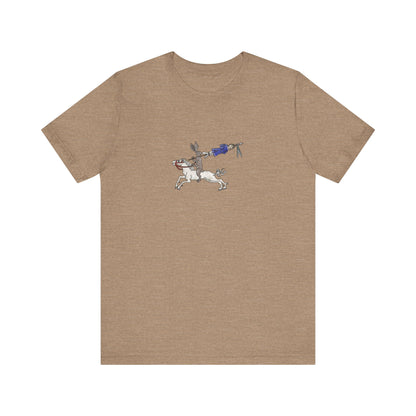 Rabbit Hunting Human, Marginalia Manuscript Art Unisex T-Shirt