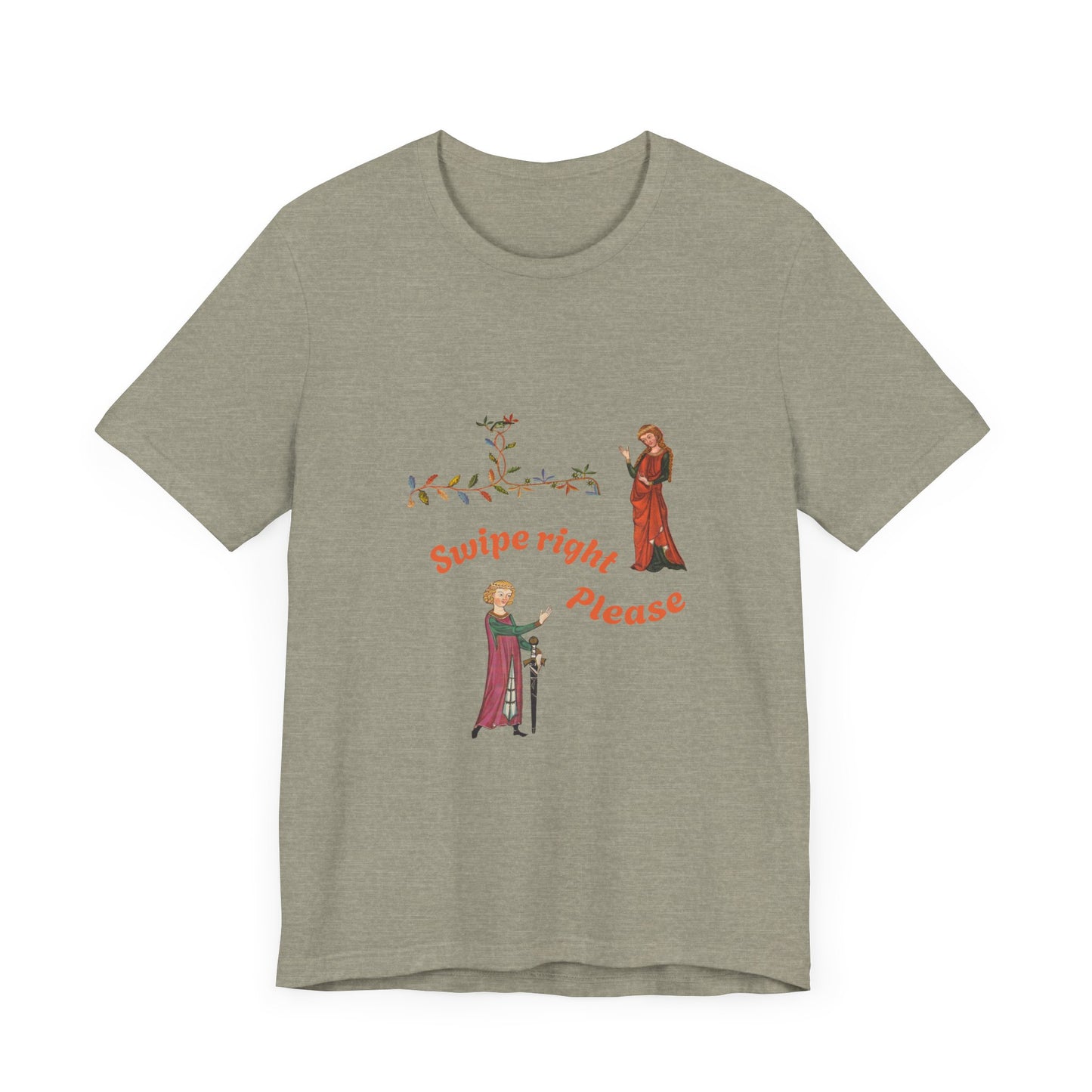 Marginalia Manuscript Romance Swipe Right Unisex Softstyle T-Shirt