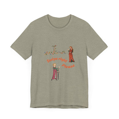 Marginalia Manuscript Romance Swipe Right Unisex Softstyle T-Shirt