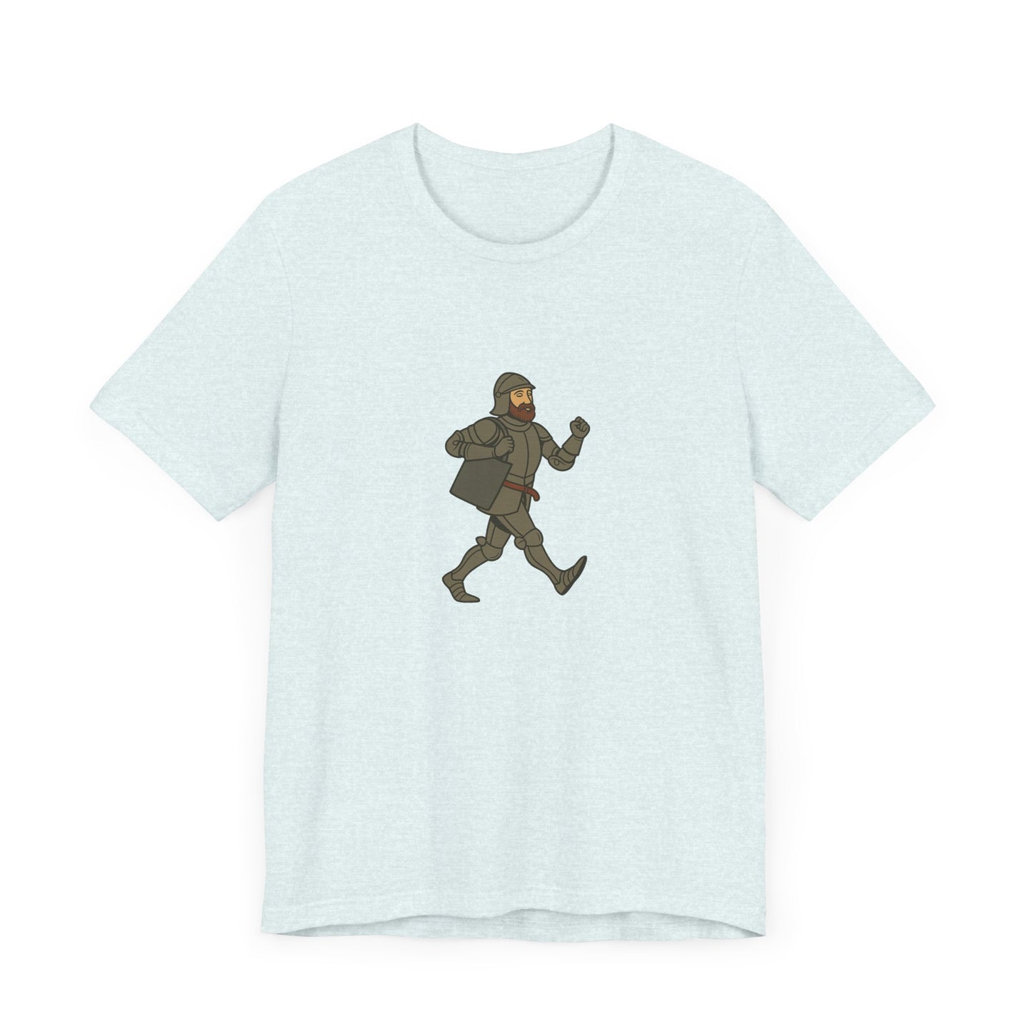 Knight on the Go - Medieval Humor - Urban Chivalry Unisex Heavy Cotton T-shirt