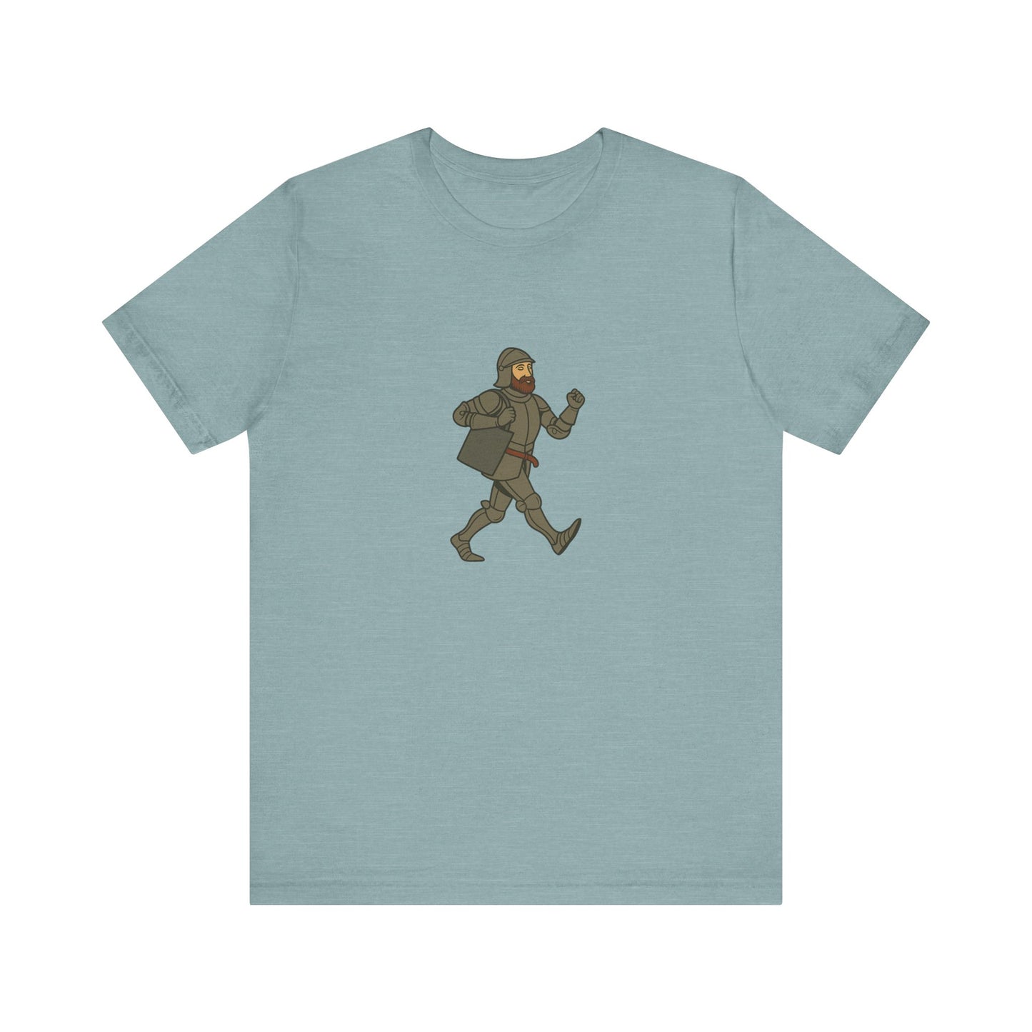Knight on the Go - Medieval Humor - Urban Chivalry Unisex Heavy Cotton T-shirt