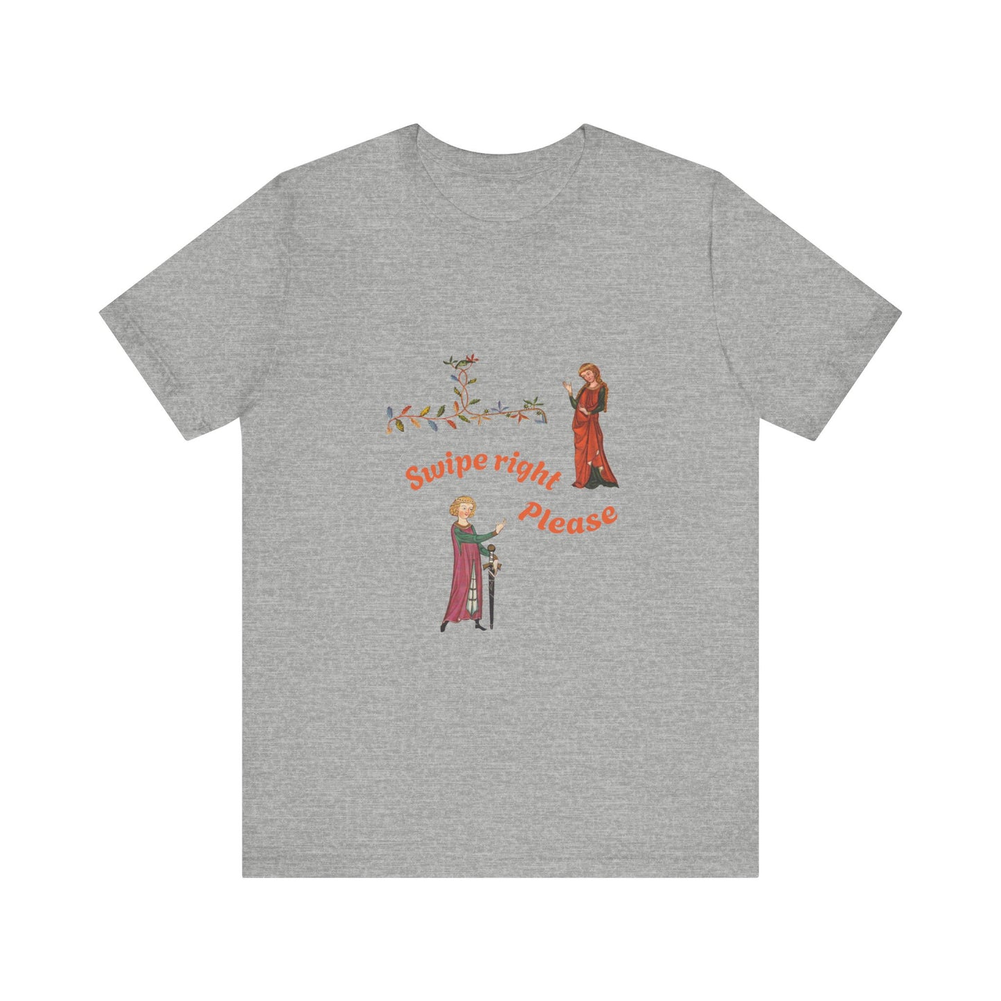 Marginalia Manuscript Romance Swipe Right Unisex Softstyle T-Shirt