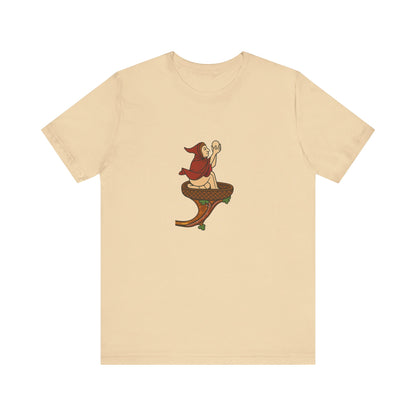 The Eggman Monk, Medieval Marginalia Print T-shirt