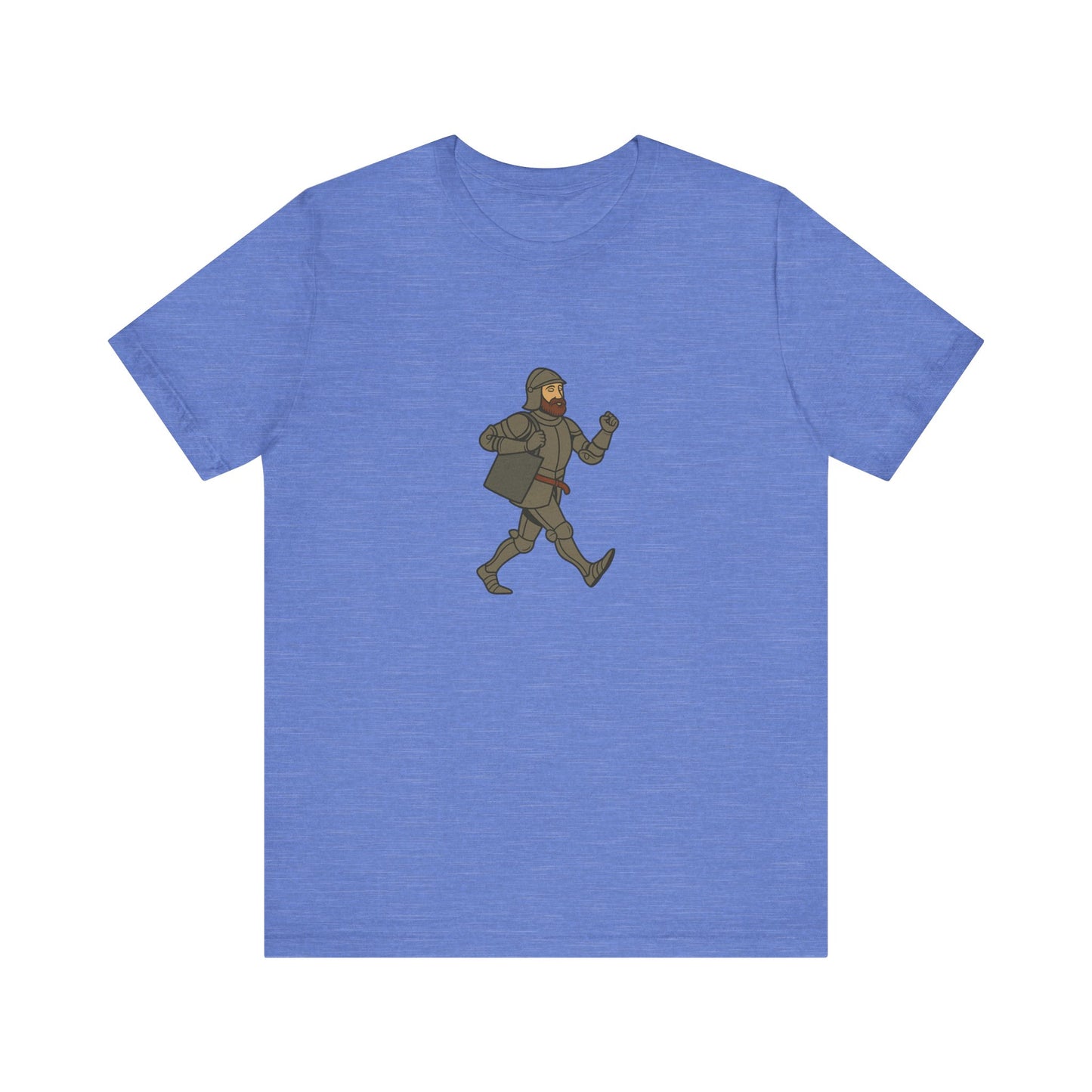 Knight on the Go - Medieval Humor - Urban Chivalry Unisex Heavy Cotton T-shirt