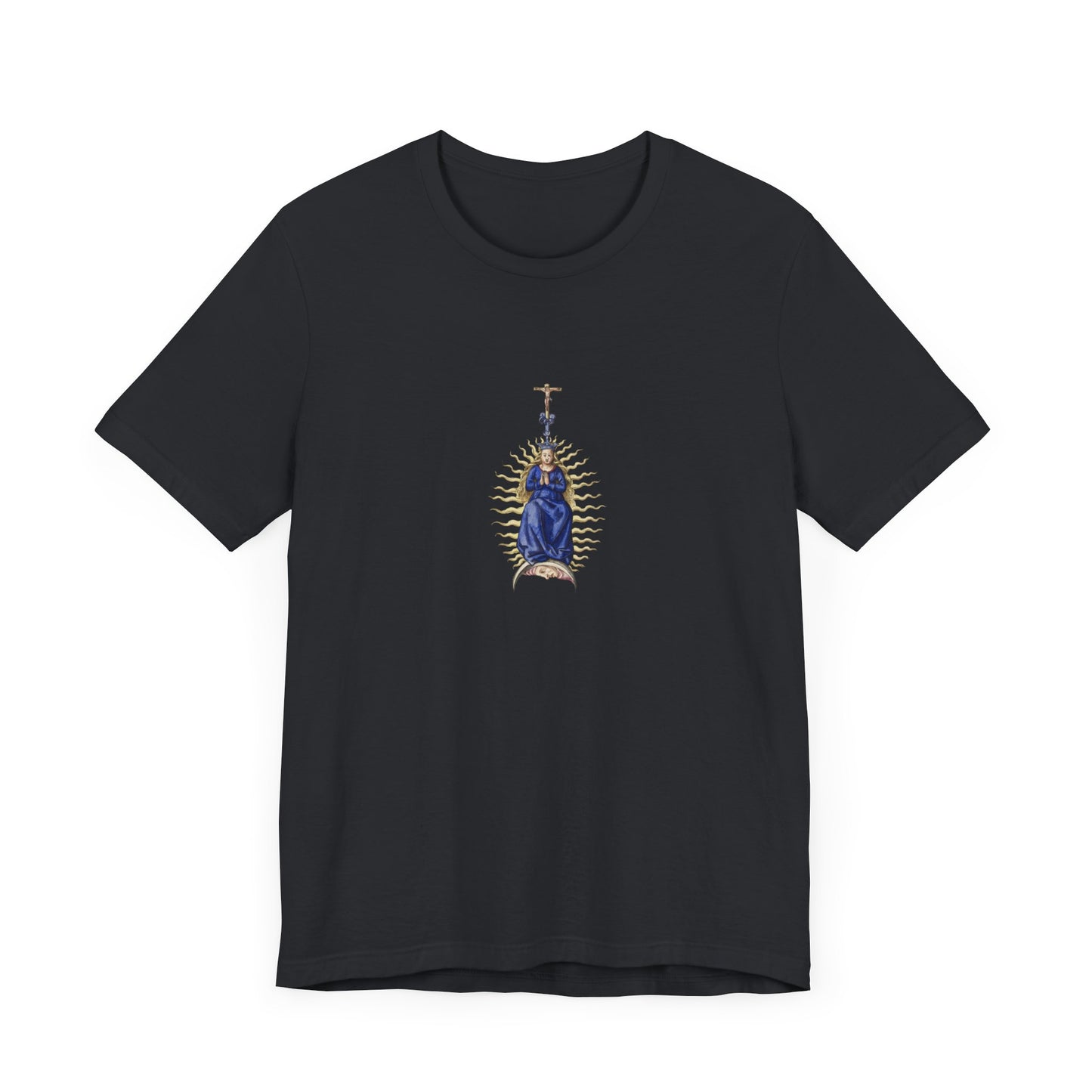 Spiritual Mary Graphic T-Shirt, Faith-Based Apparel, Casual Wear, Gift for Believers, Unisex Tee,