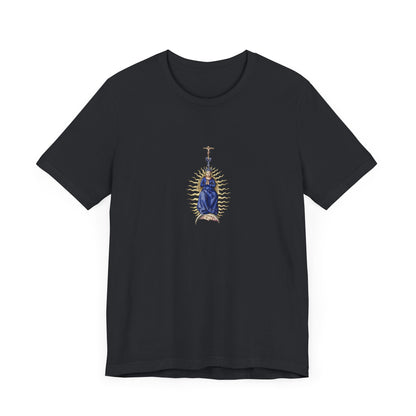 Spiritual Mary Graphic T-Shirt, Faith-Based Apparel, Casual Wear, Gift for Believers, Unisex Tee,