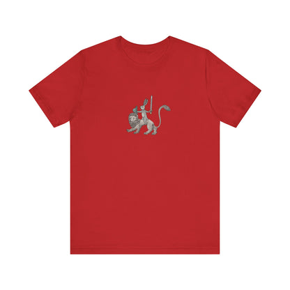 Sword-wielding Medieval Rabbit Riding a Lion Posters and Art Prints Tee