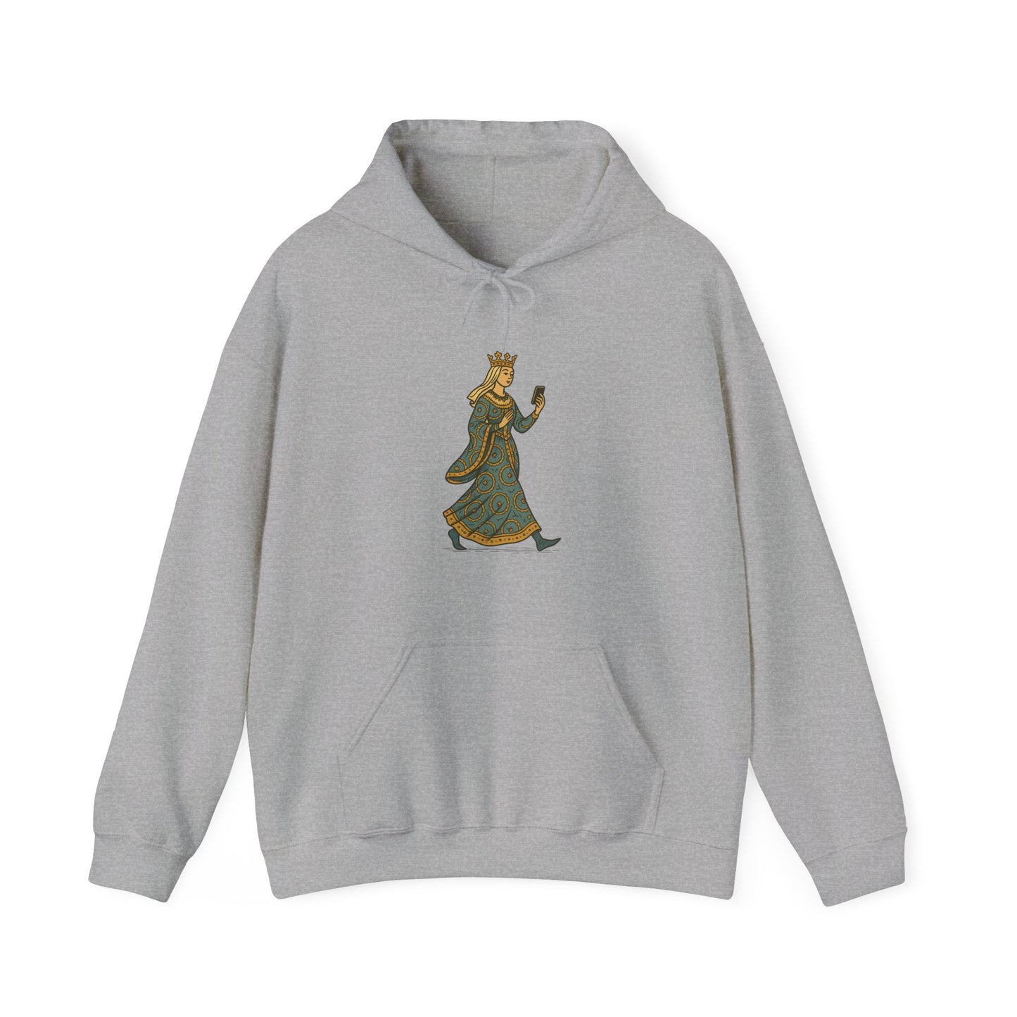 The Crowned Strutter – Medieval Couture on the Go - Cozy Unisex Hoodie