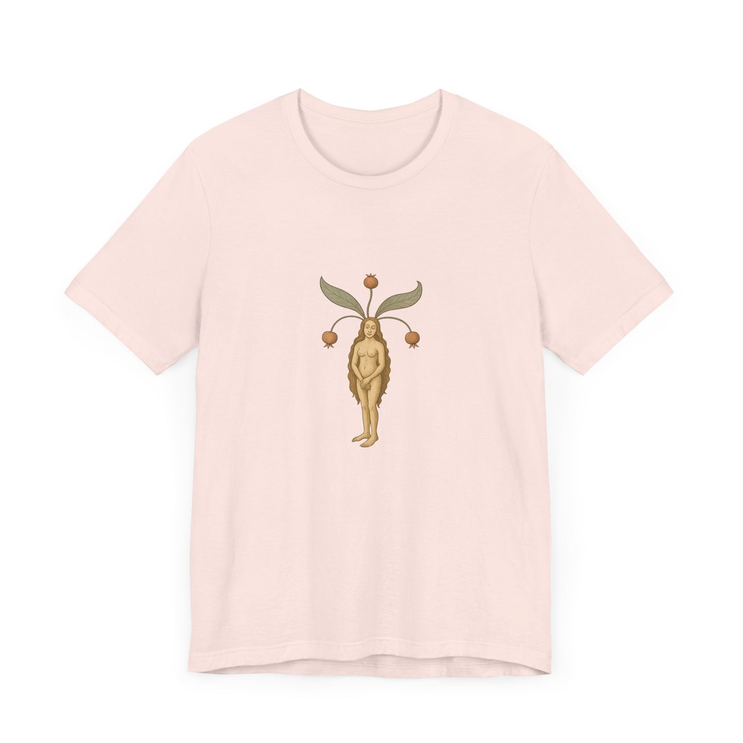 Big Mandragora Muse, Medieval Mandrake Herb Lore Unisex Heavy Cotton Tee